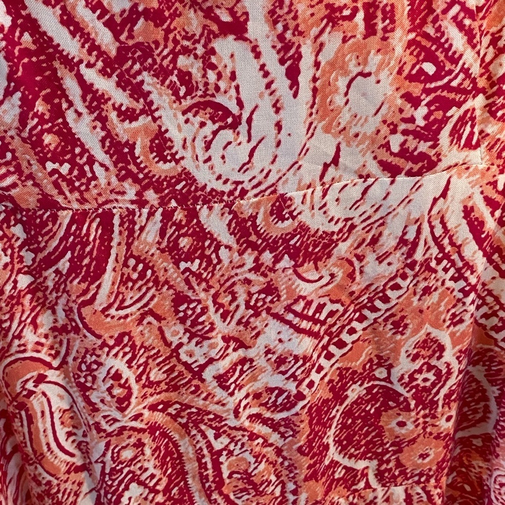 Vince Camuto Paisley Maxi Dress smocked sleeveless summer wedding guest - Picture 5 of 7